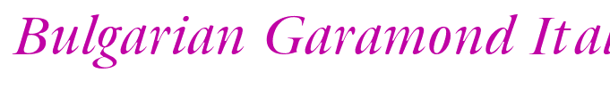Bulgarian Garamond Italic